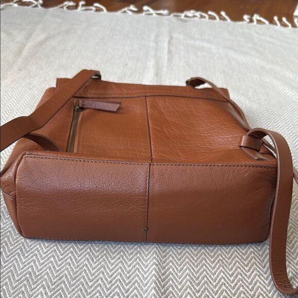 Lucky Genuine Leather Cognac Messenger Backpack main image 6